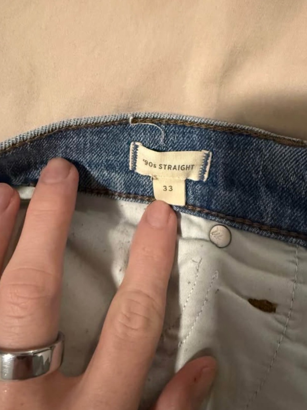Madewell 90’s Straight Denim Jeans in Medium Blue - Picture 3 of 5